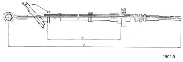 Cable Pull, clutch control (1902.5)