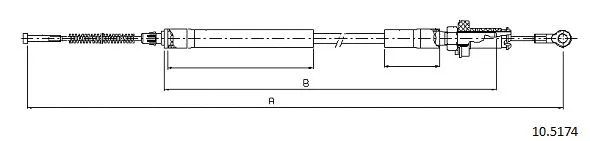 Cable Pull, parking brake (10.5174)