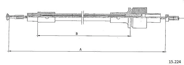 Cable Pull, clutch control (15.224)