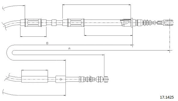 Cable Pull, parking brake (17.1425)
