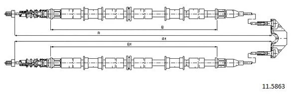 Cable Pull, parking brake (11.5863)