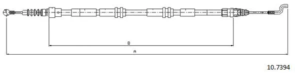 Cable Pull, parking brake (10.7394)