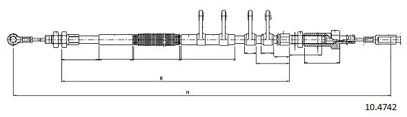 Cable Pull, parking brake (10.4742)