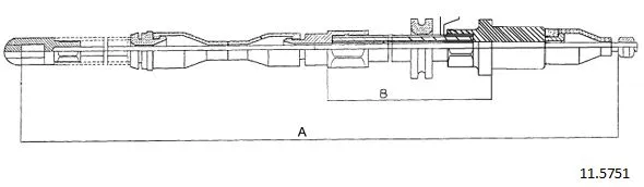 Cable Pull, parking brake (11.5751)