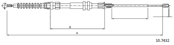 Cable Pull, parking brake (10.7432)