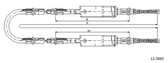 Cable Pull, parking brake (11.5662)
