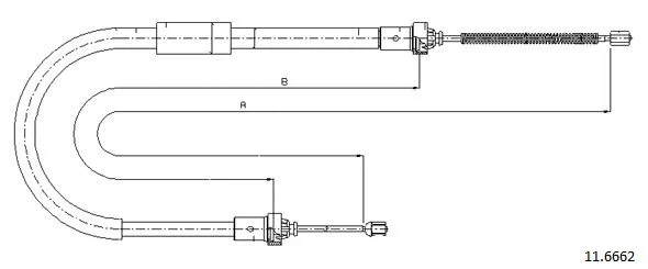 Cable Pull, parking brake (11.6662)