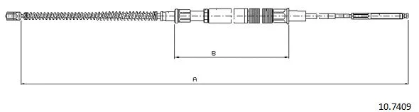 Cable Pull, parking brake (10.7409)