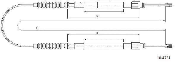 Cable Pull, parking brake (10.4731)