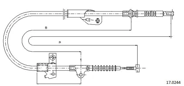 Cable Pull, parking brake (17.0244)