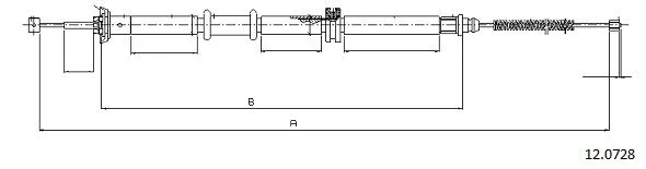 Cable Pull, parking brake (12.0728)