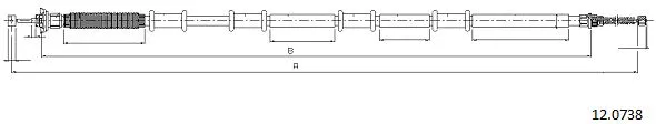 Cable Pull, parking brake (12.0738)