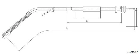 Cable Pull, parking brake (10.9887)