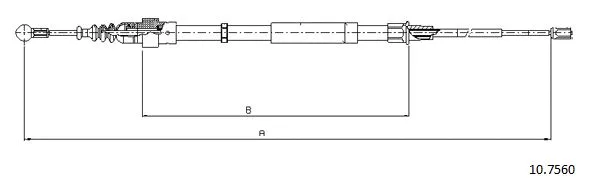 Cable Pull, parking brake (10.7560)