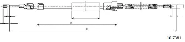 Cable Pull, parking brake (10.7381)