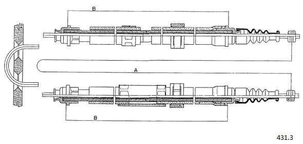 Cable Pull, parking brake (431.3)