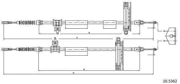 Cable Pull, parking brake (10.5362)