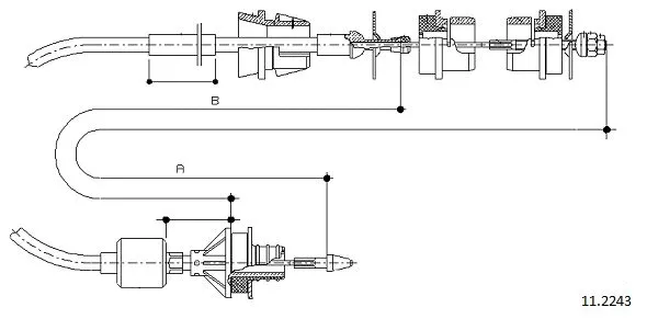 Cable Pull, clutch control (11.2243)