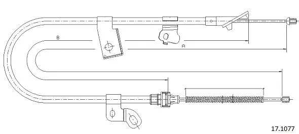 Cable Pull, parking brake (17.1077)
