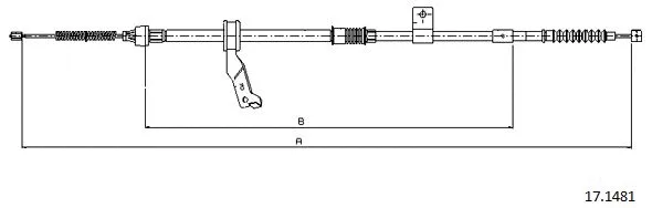 Cable Pull, parking brake (17.1481)