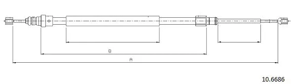 Cable Pull, parking brake (10.6686)
