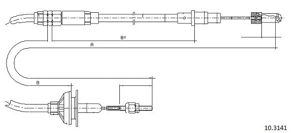 Cable Pull, clutch control (10.3141)