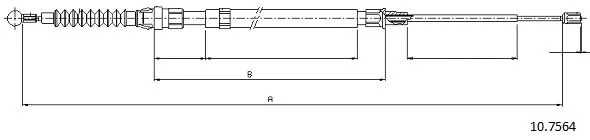 Cable Pull, parking brake (10.7564)