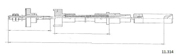 Cable Pull, clutch control (11.314)