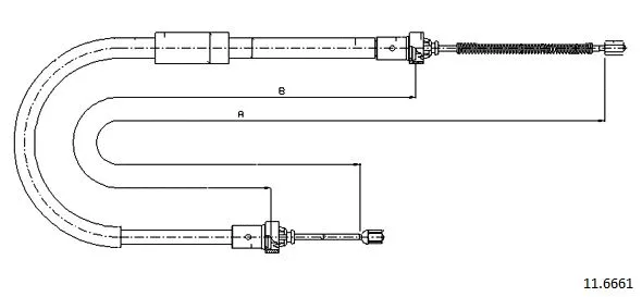 Cable Pull, parking brake (11.6661)