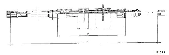 Cable Pull, parking brake (10.733)