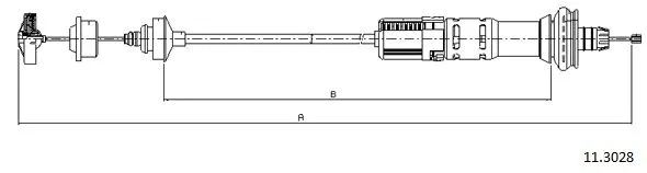 Cable Pull, clutch control (11.3028)