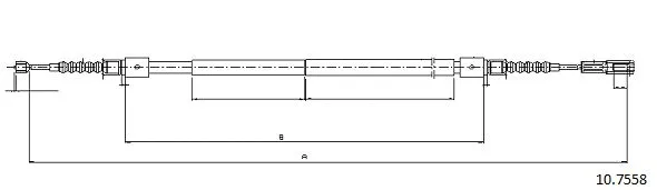 Cable Pull, parking brake (10.7558)
