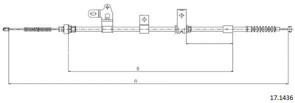 Cable Pull, parking brake (17.1436)