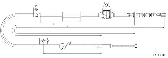Cable Pull, parking brake (17.1228)