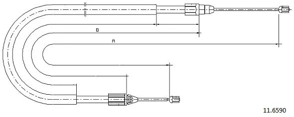 Cable Pull, parking brake (11.6590)