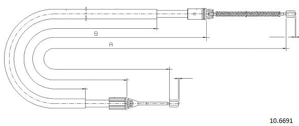 Cable Pull, parking brake (10.6691)