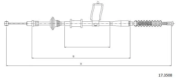 Cable Pull, parking brake (17.3508)