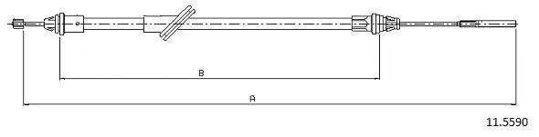 Cable Pull, parking brake (11.5590)