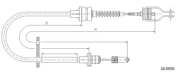 Cable Pull, clutch control (18.0056)