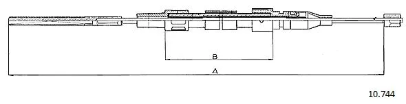 Cable Pull, parking brake (10.744)
