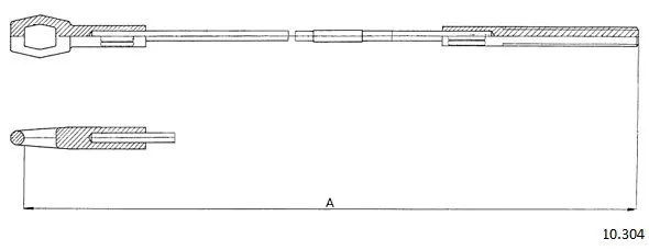 Cable Pull, clutch control (10.304)