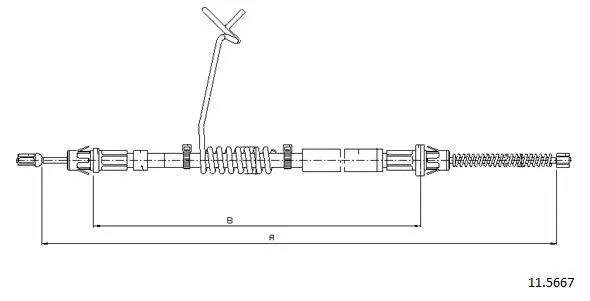 Cable Pull, parking brake (11.5667)