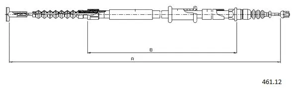 Cable Pull, parking brake (461.12)