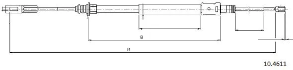 Cable Pull, parking brake (10.4611)