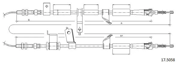 Cable Pull, parking brake (17.5058)