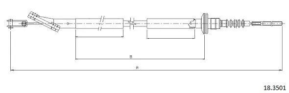 Cable Pull, clutch control (18.3501)