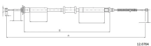 Cable Pull, parking brake (12.0704)