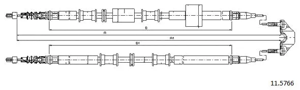 Cable Pull, parking brake (11.5766)