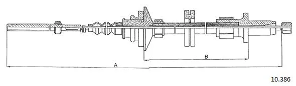 Cable Pull, clutch control (10.386)