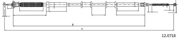 Cable Pull, parking brake (12.0718)